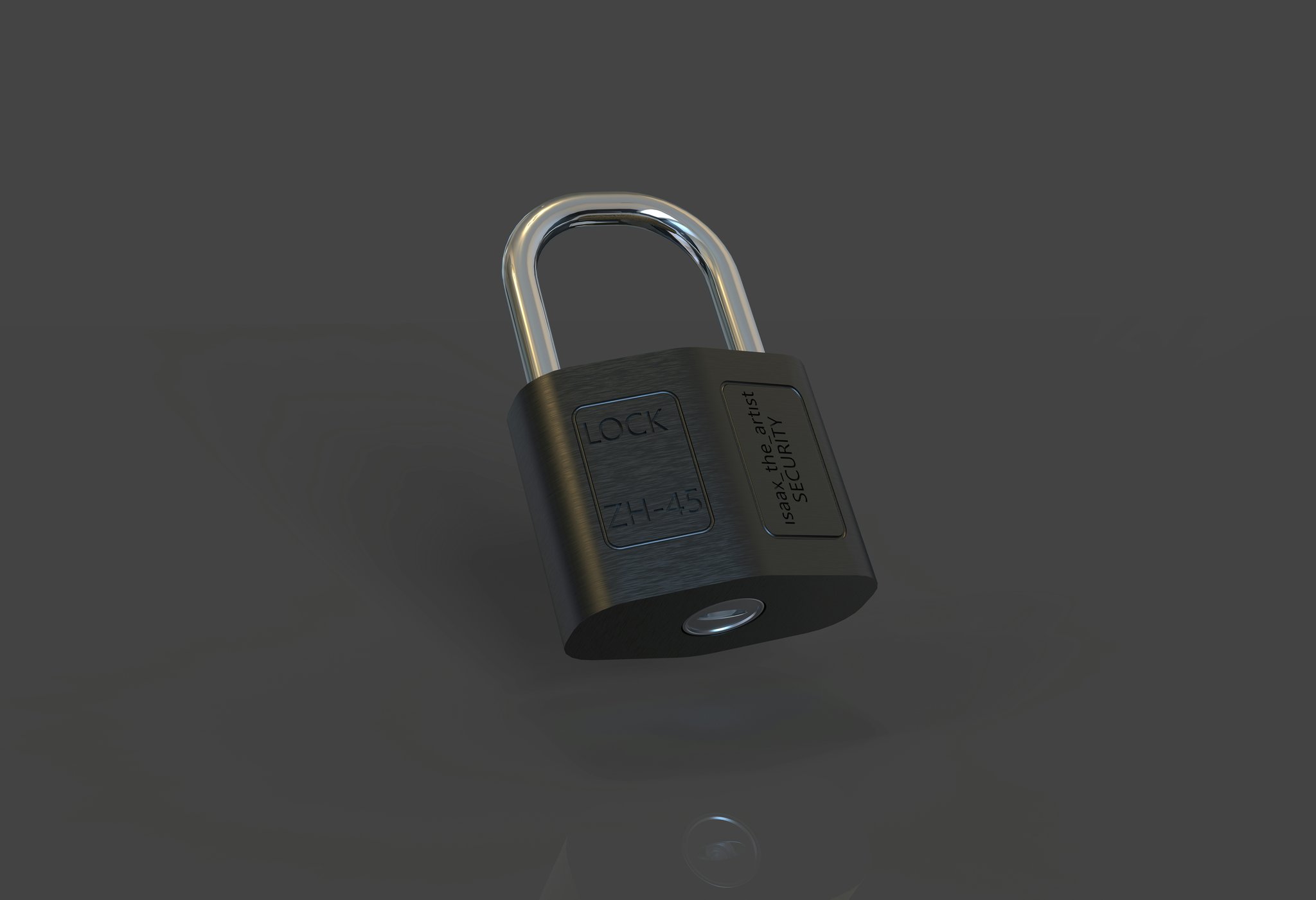 An artist's depiction of Sarah working securely behind a digital shield.